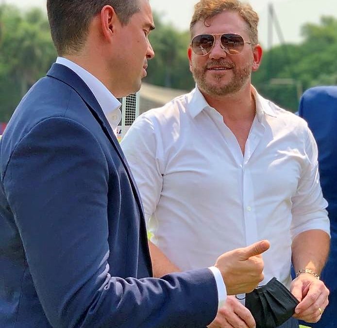 Alejandro Domínguez presidente de la Conmebol visita Ecuador